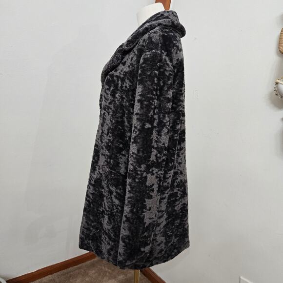 NWOT Rosemunde Madrid Faux Fur Coat Large ( EU 40) Gray Super Soft Cozy Warm - Picture 4 of 12